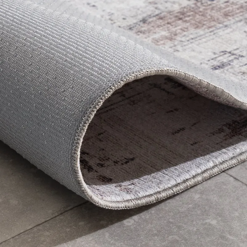 Waschbarer Läufer - Domingo Grunge Taupe Creme