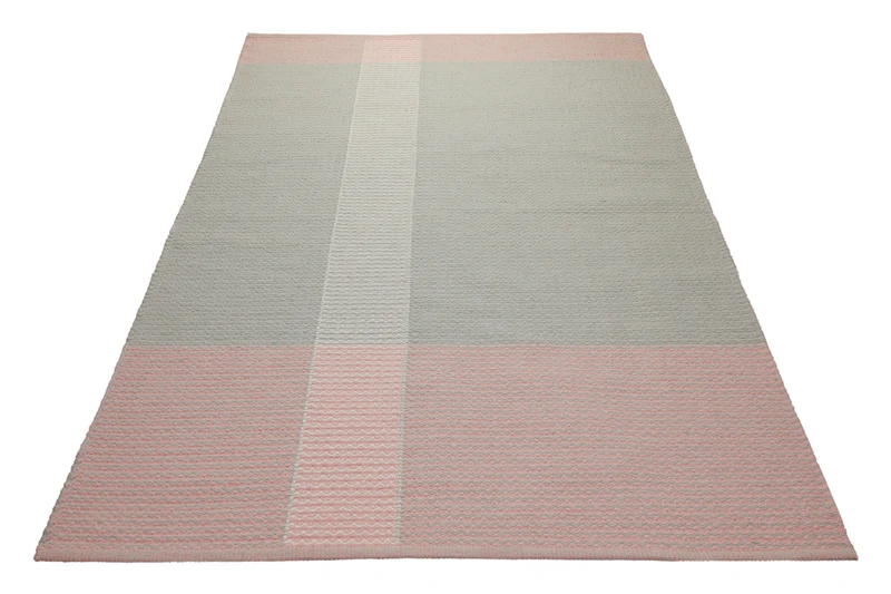 160x230 Teppich Wohnzimmer Rosé trifft Salbei – Skandi-Flachgewebe mit Charakter