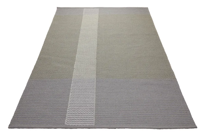 160x230 Teppich Wohnzimmer Greige trifft Hellblau – Skandi-Flachgewebe mit Charakter
