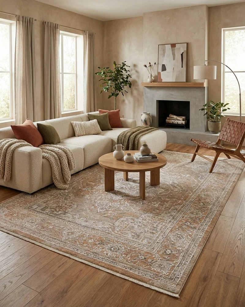 Esprit Kurzflorteppich Braun Beige "Vintage Soul"