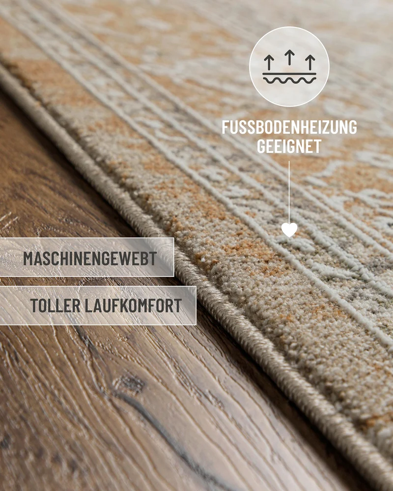 Esprit Kurzflorteppich Braun Beige "Vintage Soul"