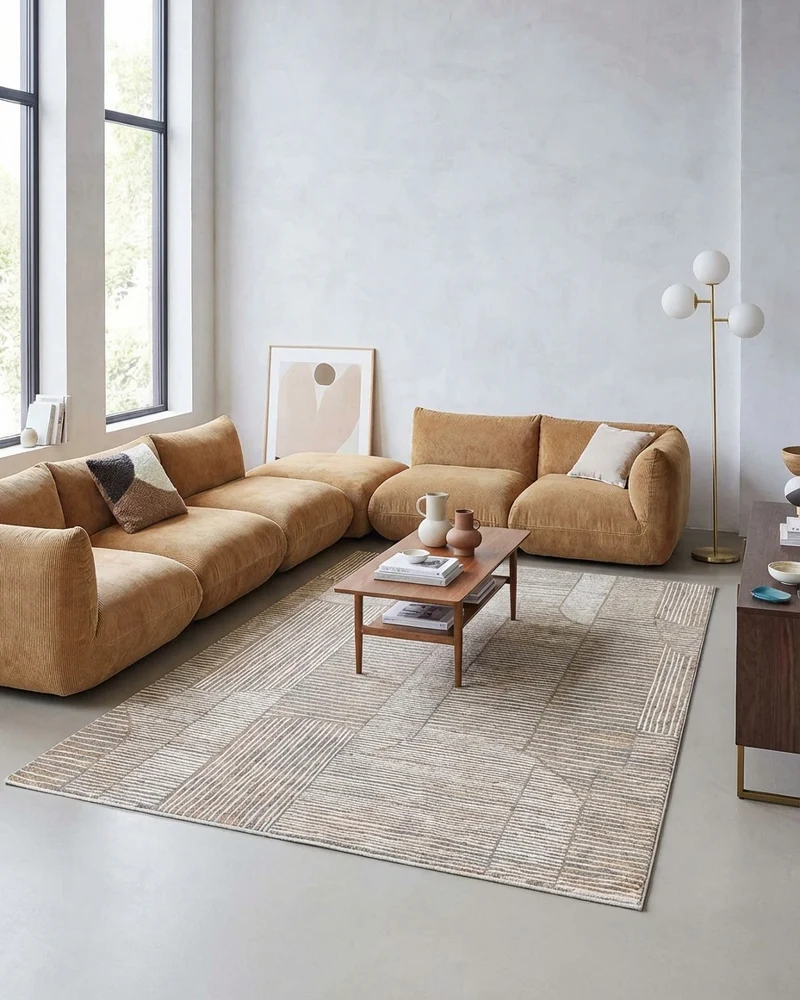 Esprit Kurzflorteppich Beige Grau "Raymond"