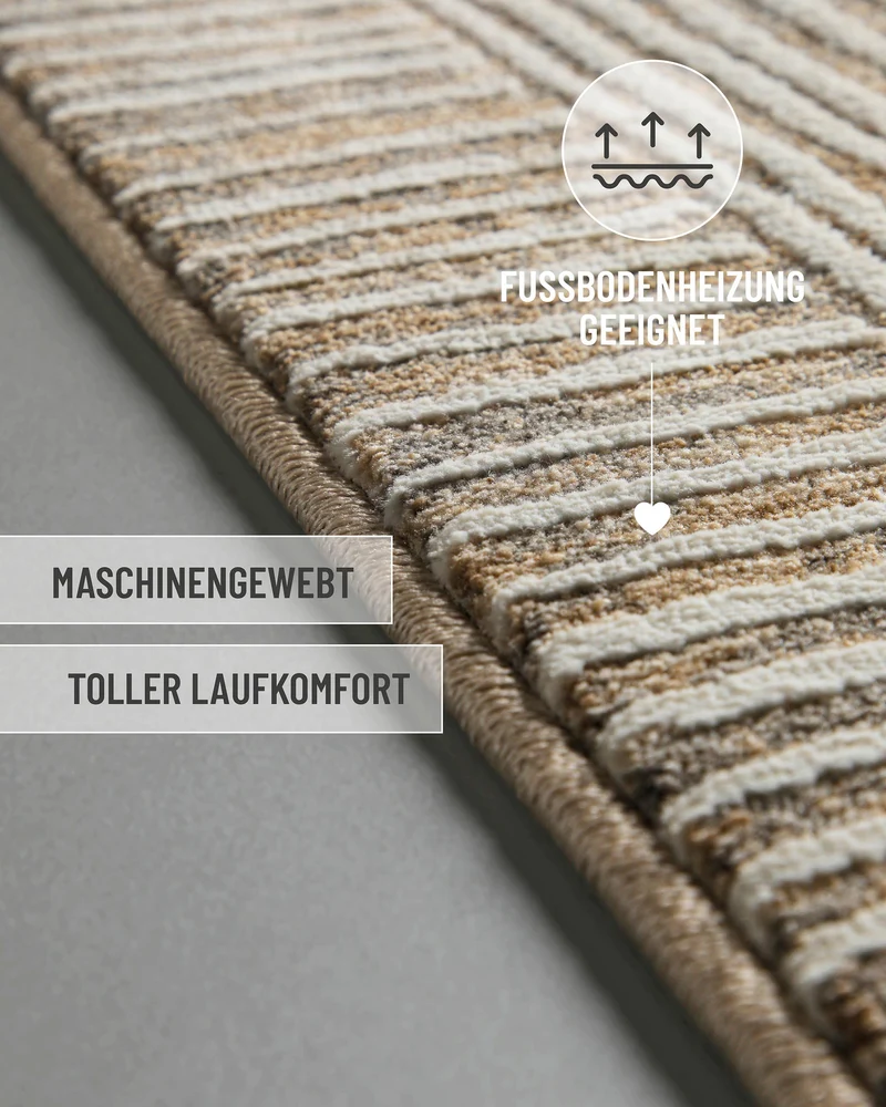 Esprit Kurzflorteppich Beige Grau "Raymond"
