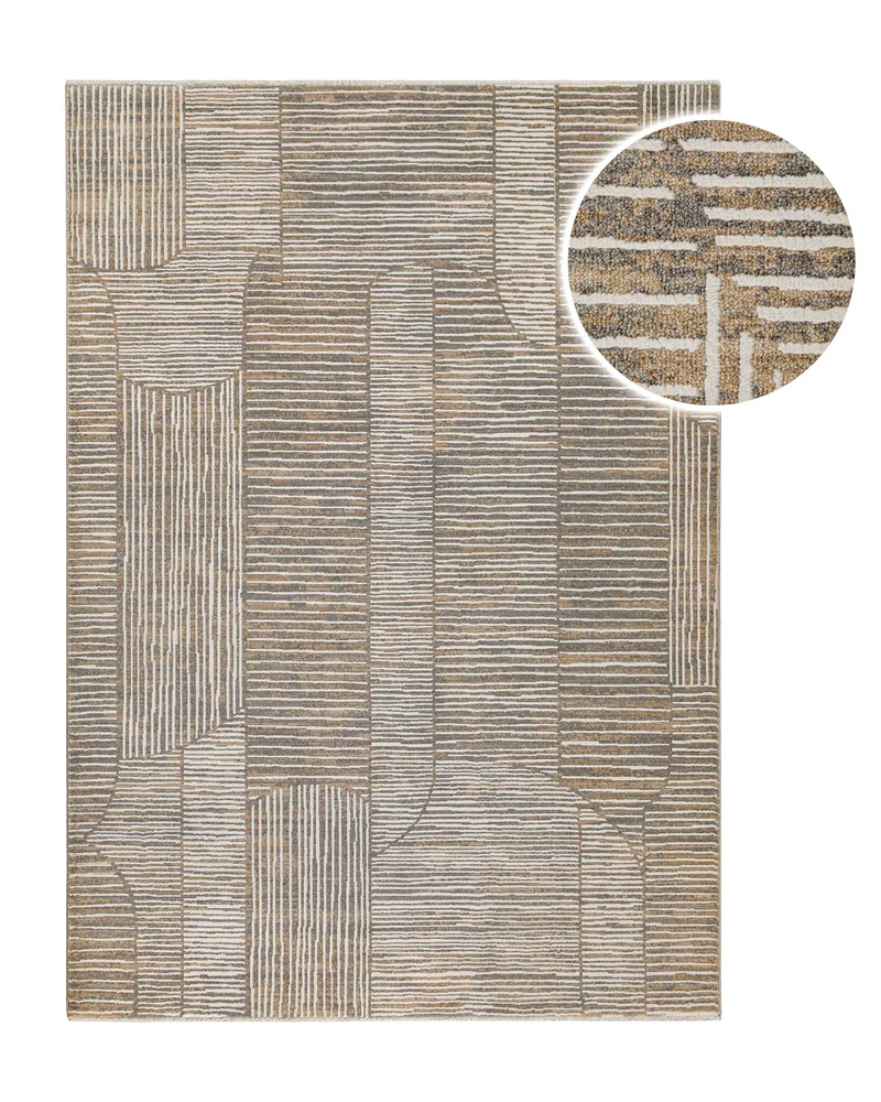 Esprit Kurzflorteppich Beige Grau "Raymond"