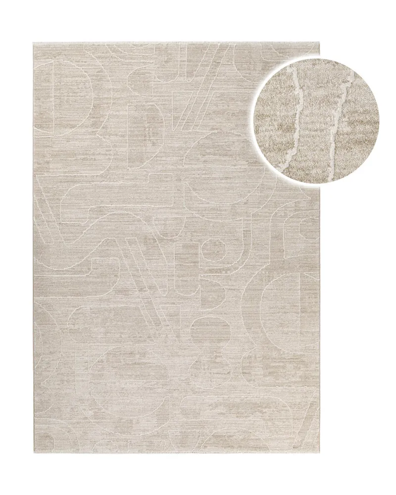 Esprit Kurzflorteppich Beige Multi "Beatle-B"
