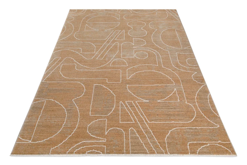 Esprit Kurzflorteppich Braun Multi "Beatle-B"