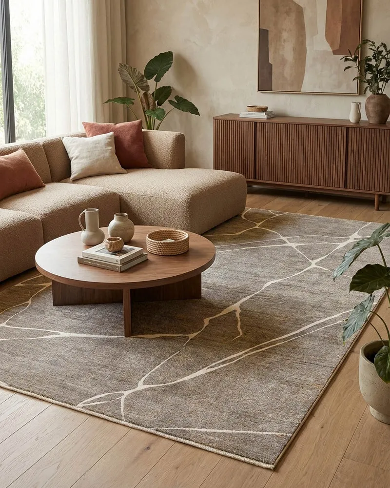 Esprit Kurzflorteppich Beige Grau "Elite"