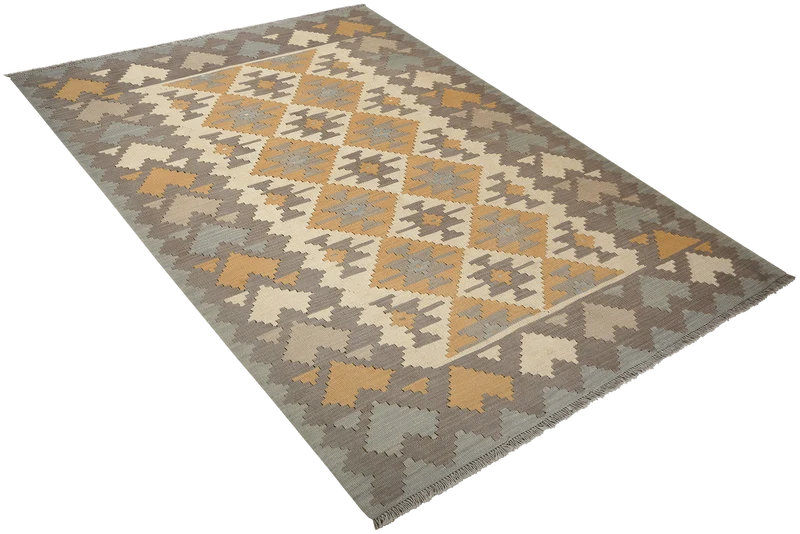 Kelim Gashgai · Handgewebt – Beige, 240x174 cm