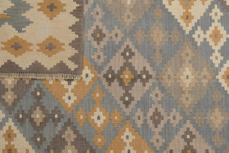 Kelim Gashgai · Handgewebt – Grau, 232x166 cm