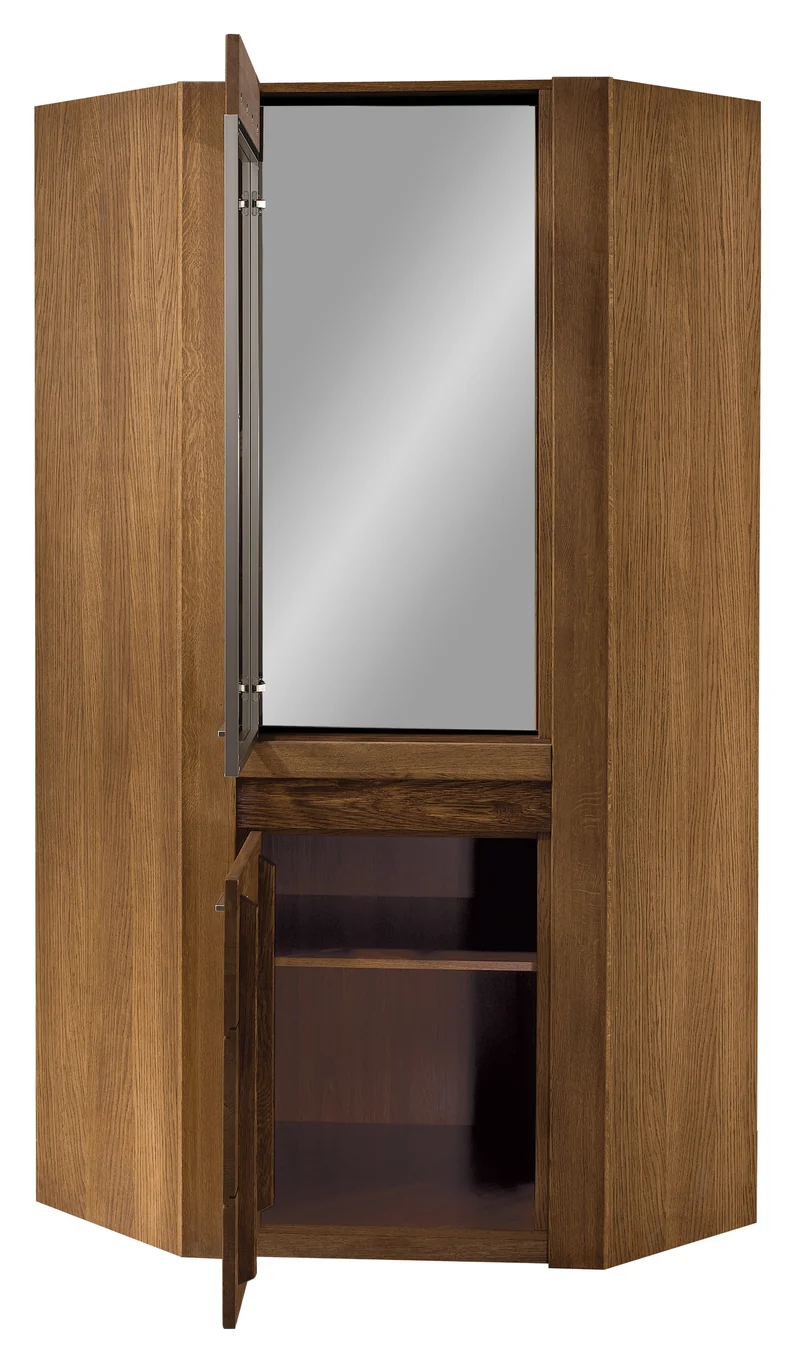 Vitrine aus rustikalem Eichenholz VELVET 16 | LoftStory