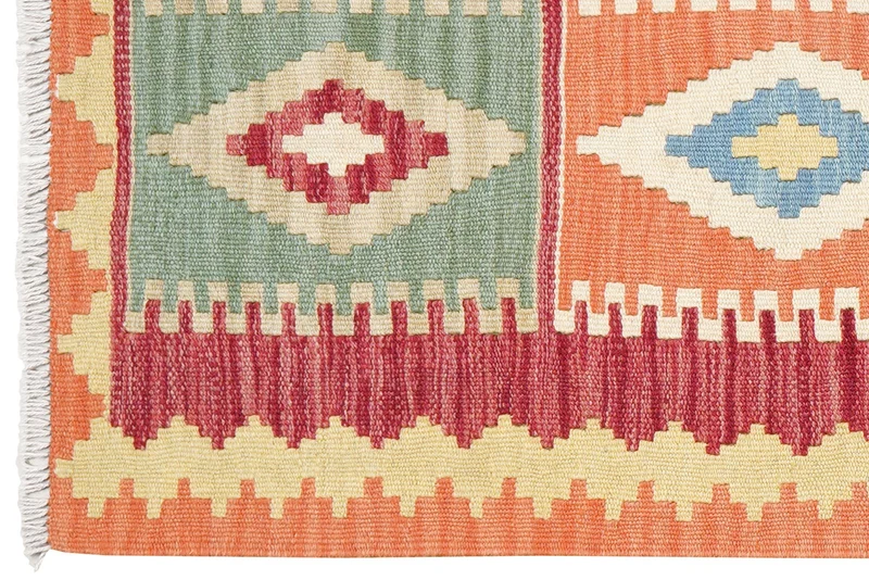 Kelim Gashgai · Handgewebt – Bunt, 214x59 cm