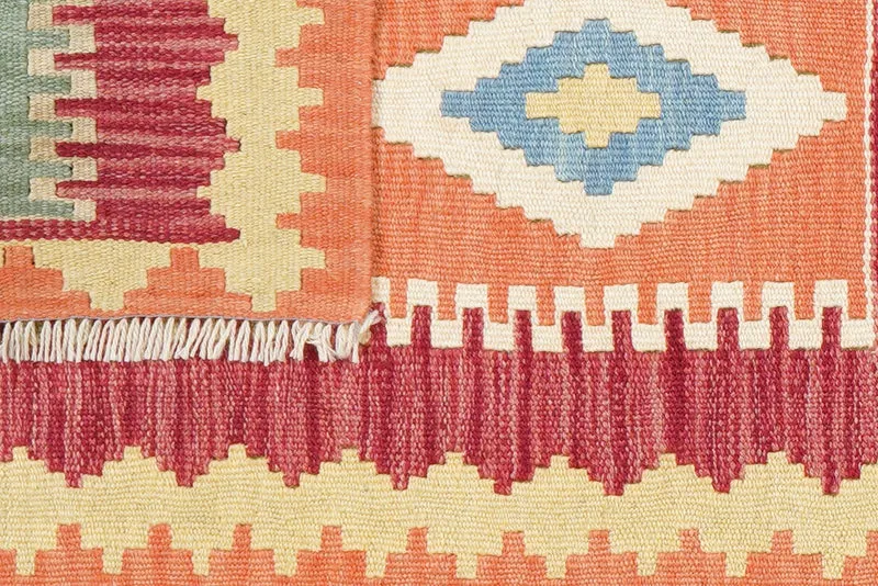 Kelim Gashgai · Handgewebt – Bunt, 214x59 cm