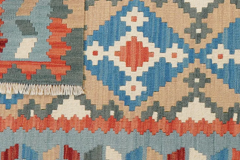 Kelim Gashgai · Handgewebt – Blau, 195x82 cm