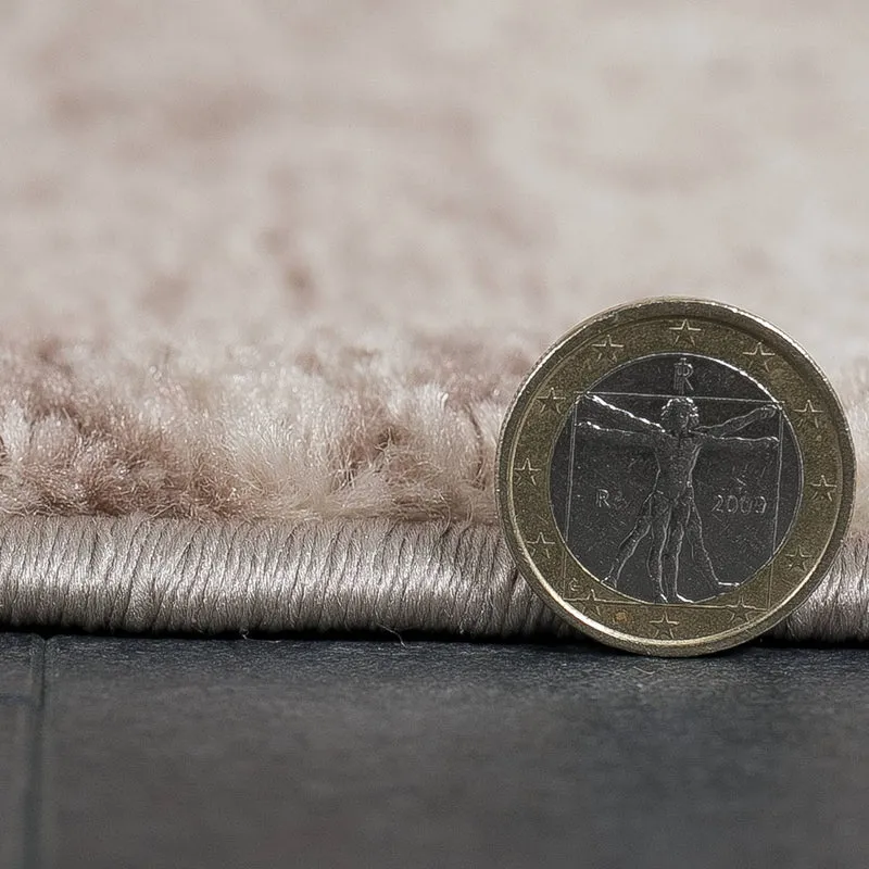 Wohnzimmer Teppich Kurzflor in Beige Braun Designer Teppiche Modern Kachel-Optik Kariert Pflegeleicht -VIMODA