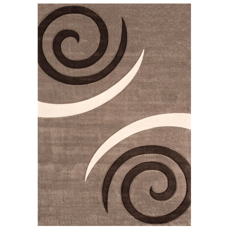 Cascadapl6678 Braun Kreisel Teppich