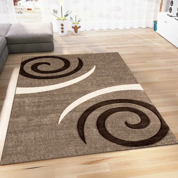 Cascadapl6678 Braun Kreisel Teppich