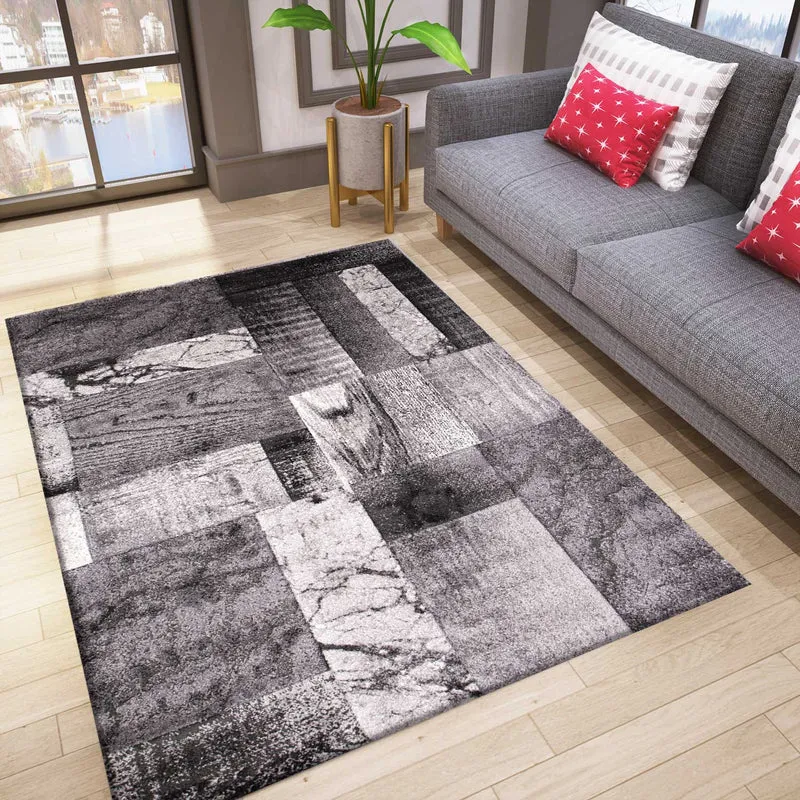 Designer Teppich Wohnzimmer Inneneinrichtung Modern Grau
