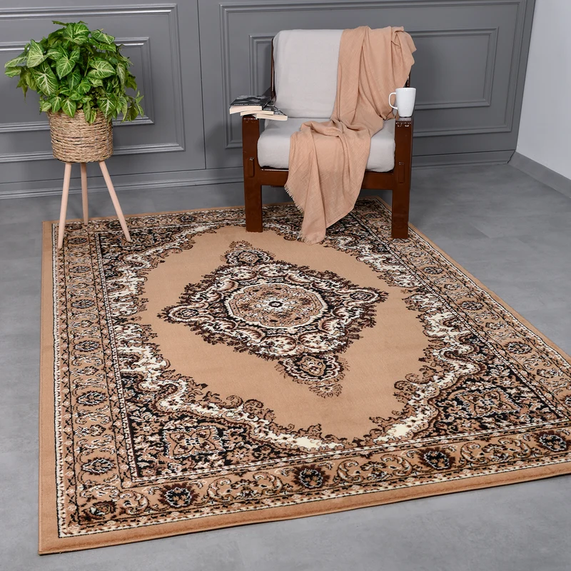 Teppich Klassisch Orient dicht gewebt Wohnzimmer, Schlafzimmer, Küche Braun Beige
