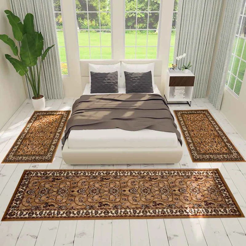 Teppich Klassisch Orient Blumenmuster dicht gewebt Wohnzimmer Schlafzimmer Läufer
