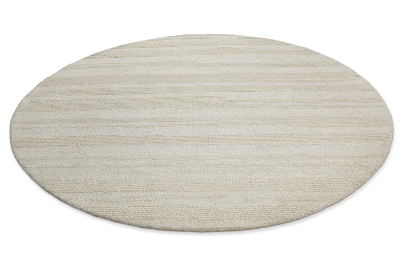 Kurzflor Teppich Rund Creme Weiß "Hamptons TWENTYSEVEN" WECONhome