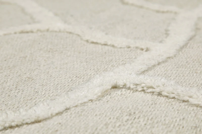 Kurzflor Teppich Rund Creme Weiß "Hamptons TWENTYSIX" WECONhome