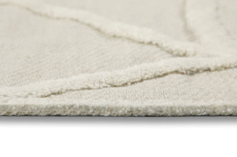 Kurzflor Teppich Rund Creme Weiß "Hamptons TWENTYSIX" WECONhome