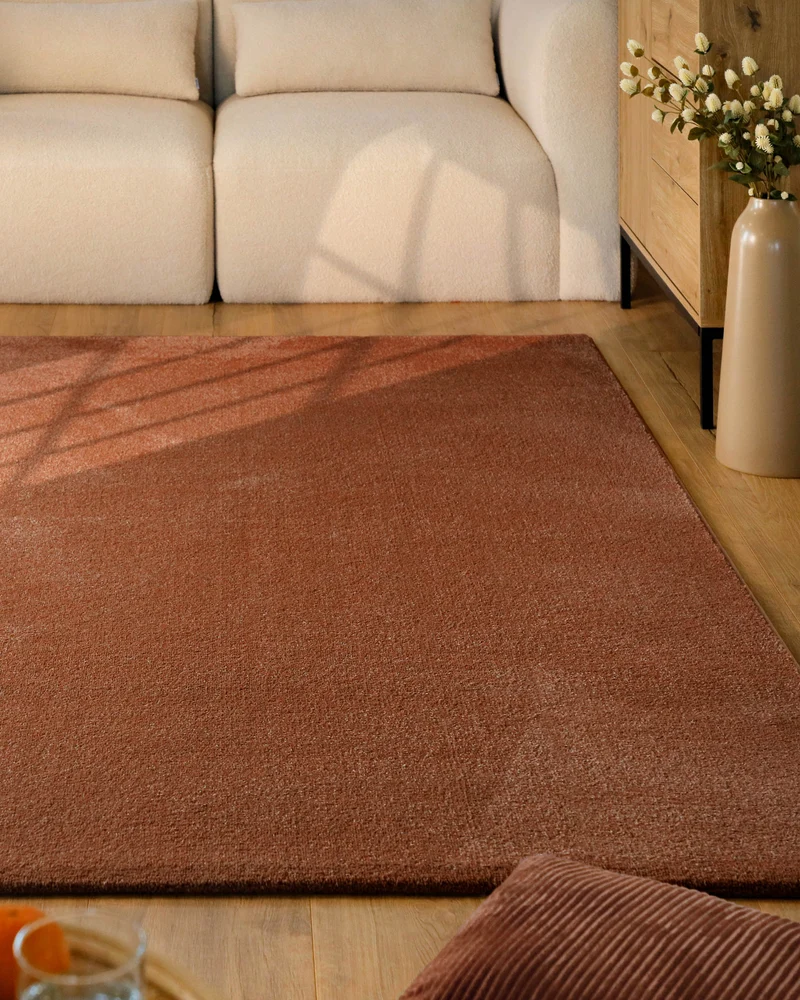 Esprit Kurzflorteppich Ziegel Rot "Vegas"