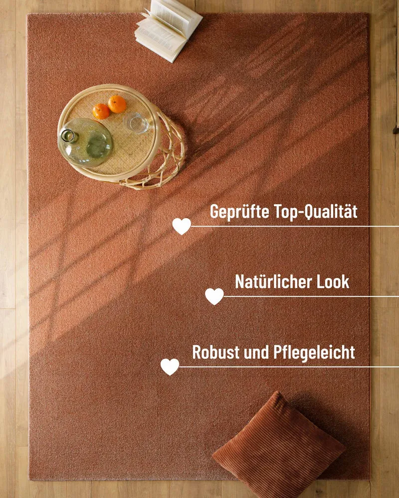 Esprit Kurzflorteppich Ziegel Rot "Vegas"