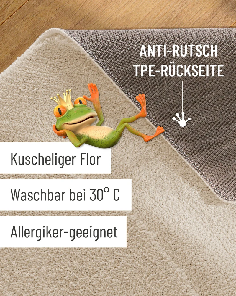 Badteppich Creme Weiß "Marc" WECONhome