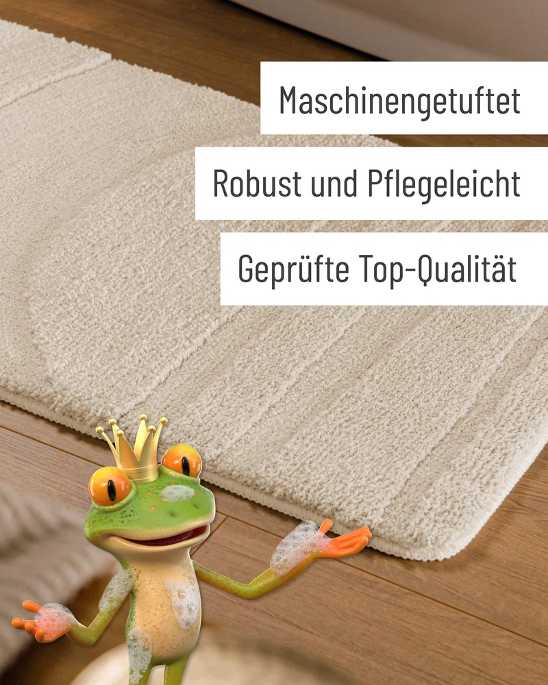 Badteppich Creme Weiß "Marc" WECONhome
