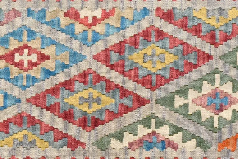 Kelim Gashgai · Handgewebt – Grau, 150x103 cm