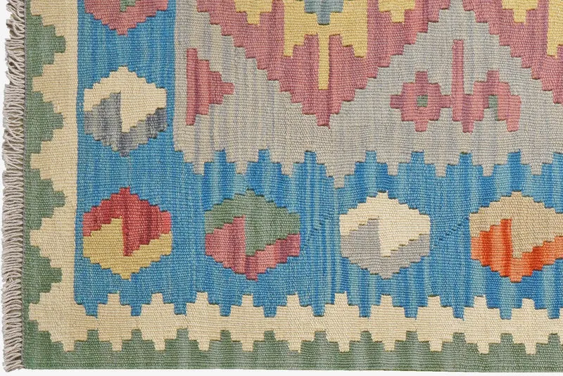 Kelim Gashgai · Handgewebt – Grau, 148x101 cm