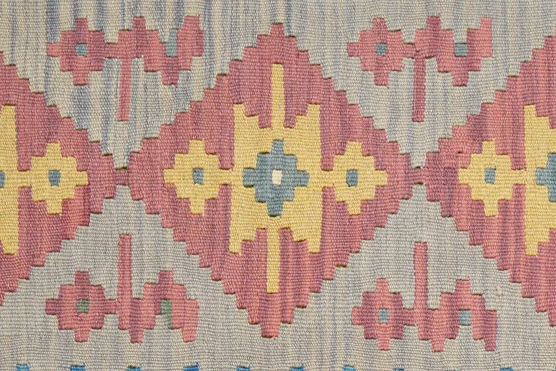 Kelim Gashgai · Handgewebt – Grau, 148x101 cm
