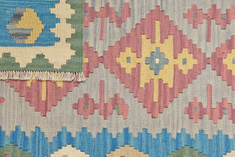 Kelim Gashgai · Handgewebt – Grau, 148x101 cm