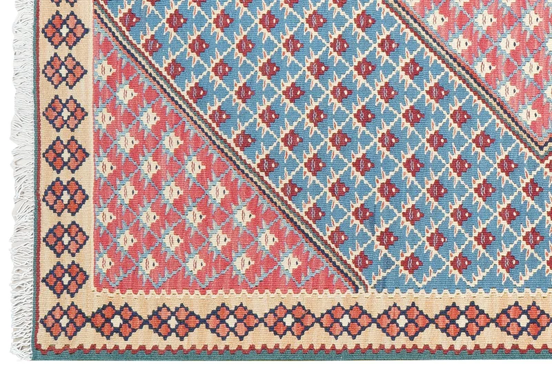 Kelim Senneh · Handgewebt – Blau, 151x107 cm