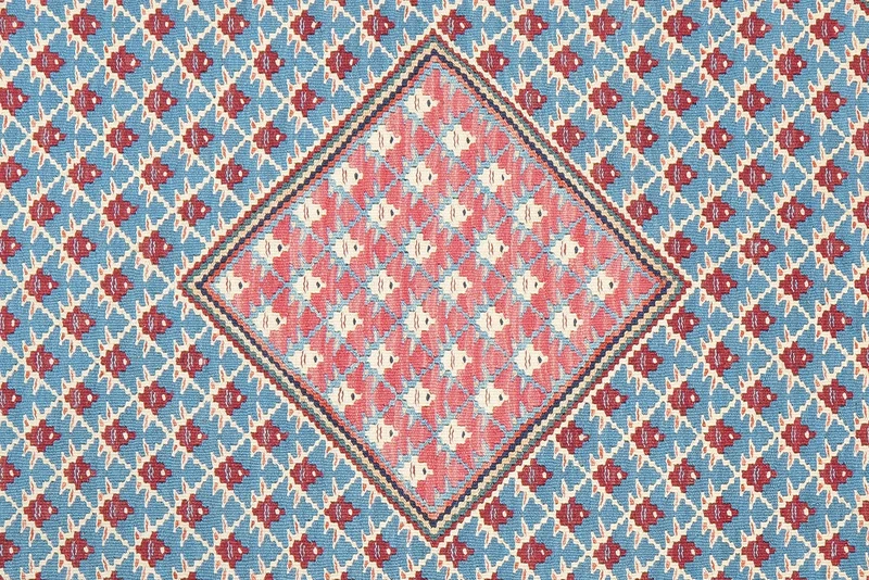 Kelim Senneh · Handgewebt – Blau, 151x107 cm