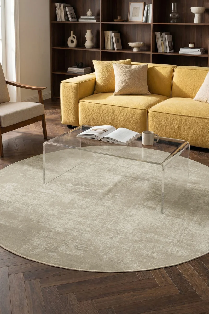Asche Beige Teppich