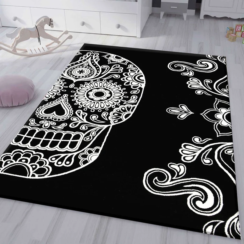 Jugendzimmer Kinderzimmer Wohnzimmer Schlafzimmer Schwarz Skull Totenkopf Motiv