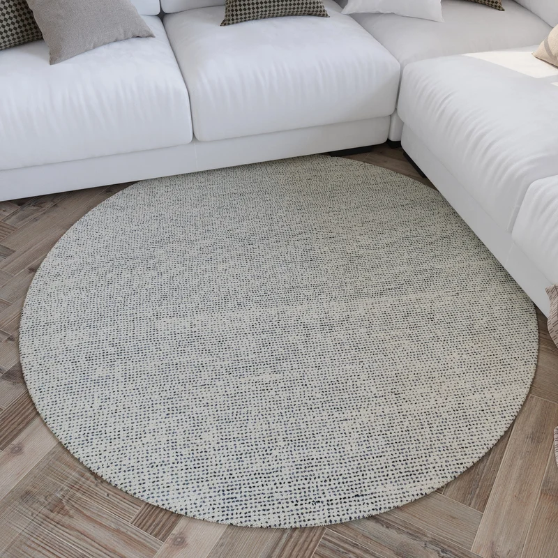 Kurzflor Teppich Rund Blau "Hamptons THIRTYTWO" WECONhome