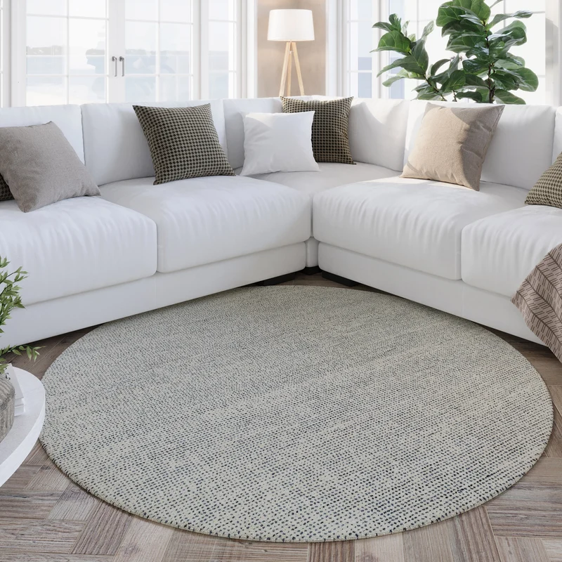 Kurzflor Teppich Rund Blau "Hamptons THIRTYTWO" WECONhome