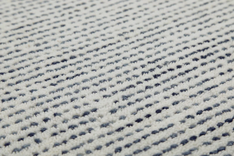 Kurzflor Teppich Rund Blau "Hamptons THIRTYTWO" WECONhome