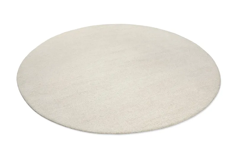 Kurzflor Teppich Rund Creme Weiß "Hamptons THIRTYTWO" WECONhome