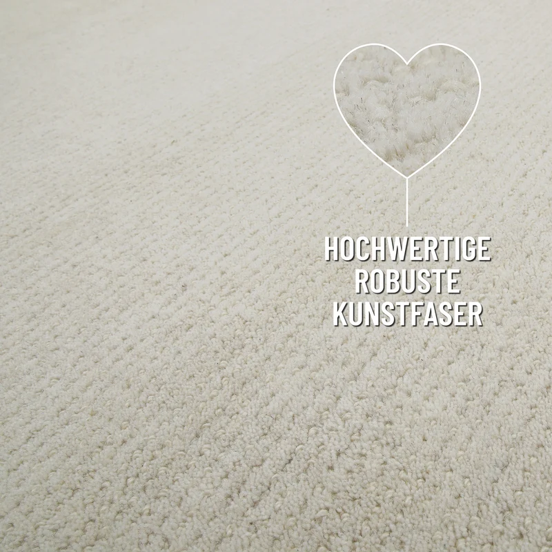 Kurzflor Teppich Creme Weiß "Hamptons THIRTYTWO" WECONhome