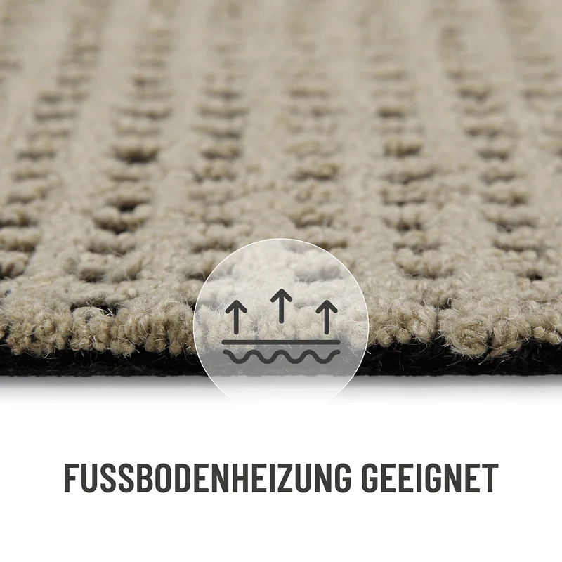 Kurzflor Teppich Rund Sand Beige "Hamptons TWENTYNINE" WECONhome