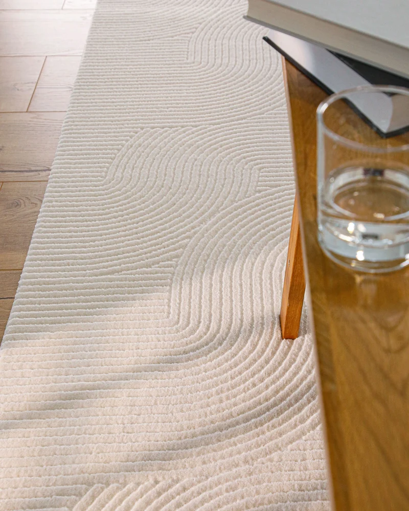WECONhome Kurzflorteppich "Nuuk Arc" - Creme Weiß