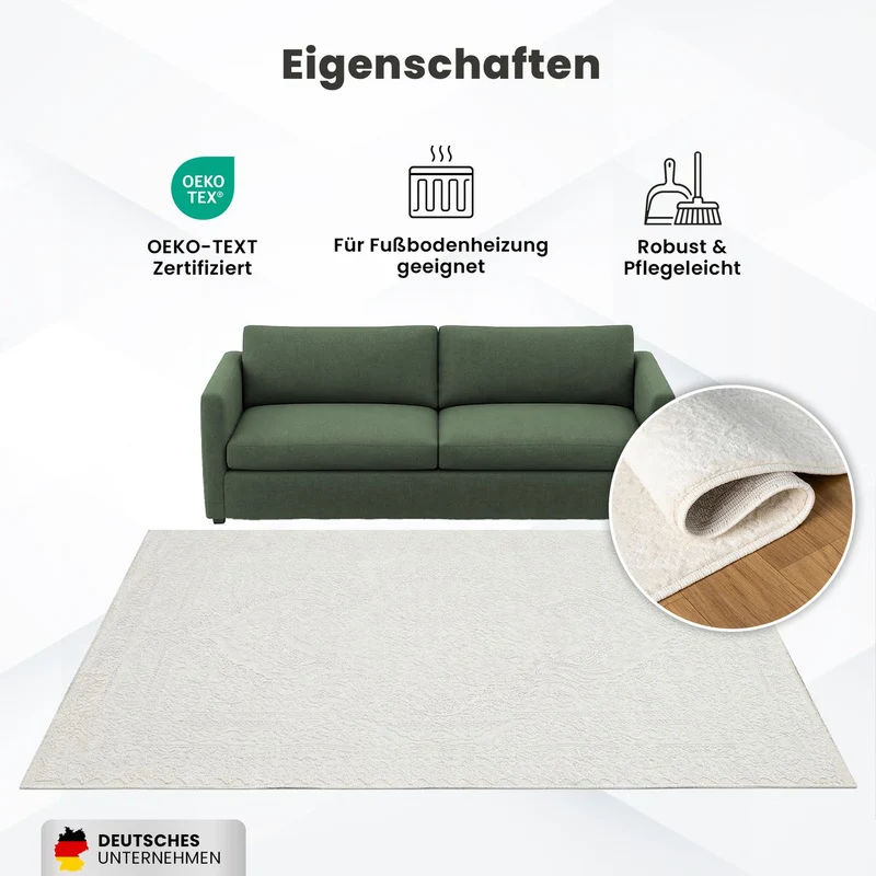 Teppich Wohnzimmer Teppich Schlafzimmer, Flur, Küche Kurzflor Orient Design Vintage Hoch-Tief-Effekt Modern 3D Weich