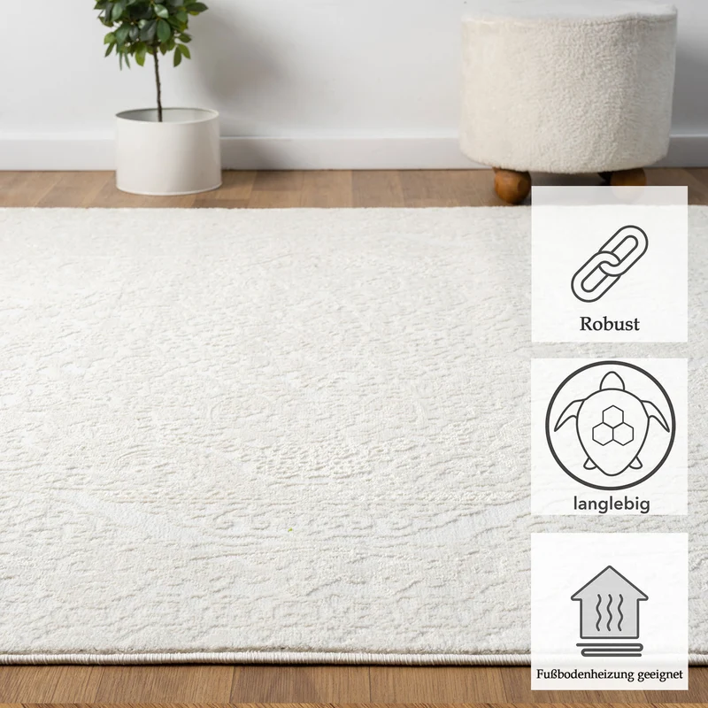 Teppich Wohnzimmer Teppich Schlafzimmer, Flur, Küche Kurzflor Orient Design Vintage Hoch-Tief-Effekt Modern 3D Weich