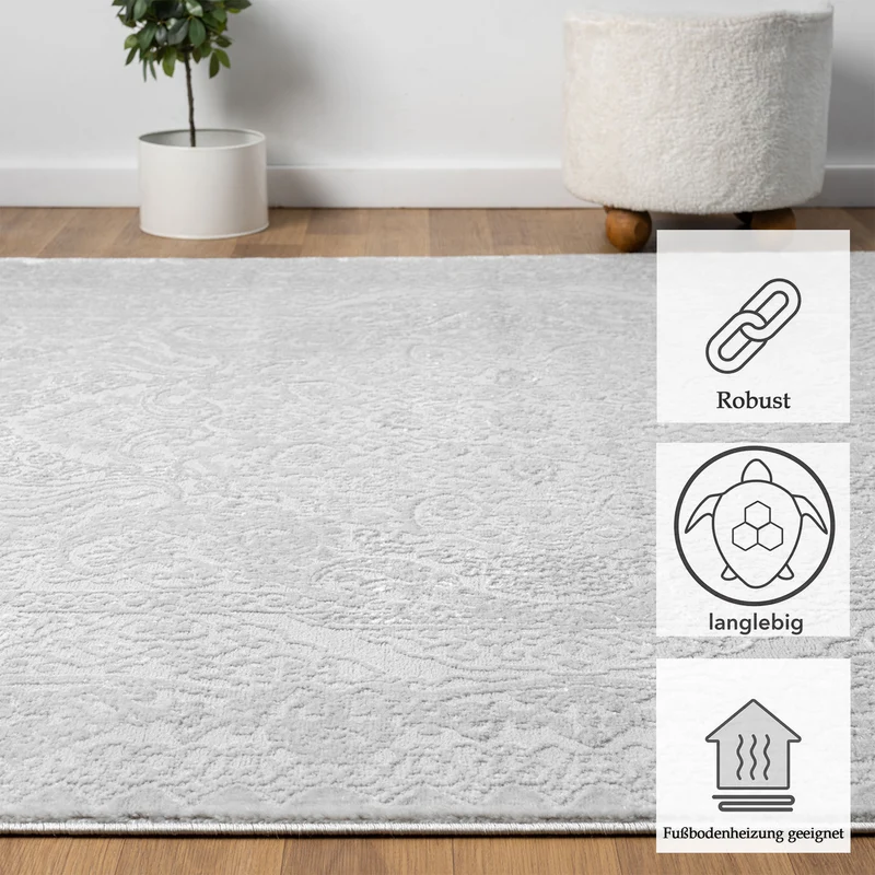 Teppich Wohnzimmer Teppich Schlafzimmer, Flur, Küche Kurzflor Orient Design Vintage Hoch-Tief-Effekt Modern 3D Weich
