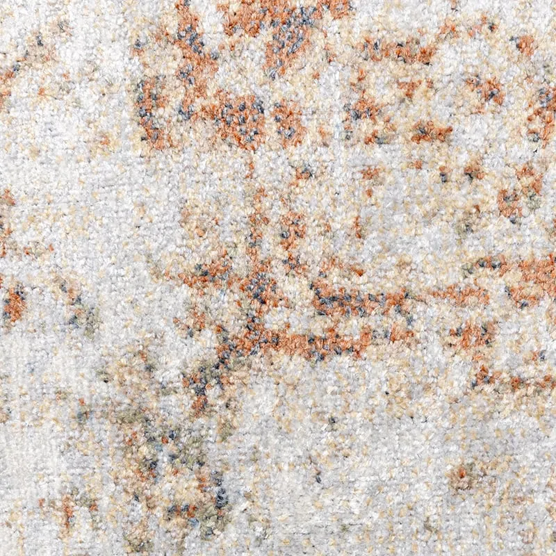 Waschbarer Teppich - Nova Medaillon Hellgrau