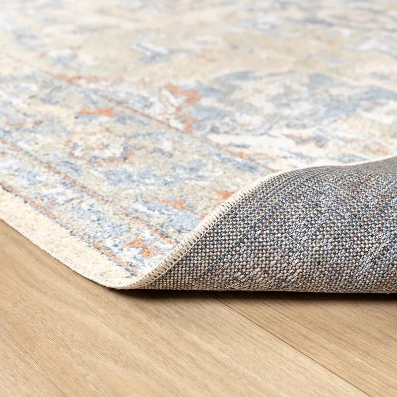 Waschbarer Teppich - Nova Medaillon Grün